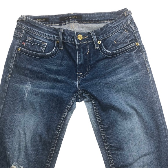 Vigoss Studio Low Rise Stretch Distressed Skinny Jeans - Picture 3 of 15